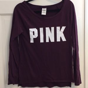 Plain Maroon Pink Long Sleeve